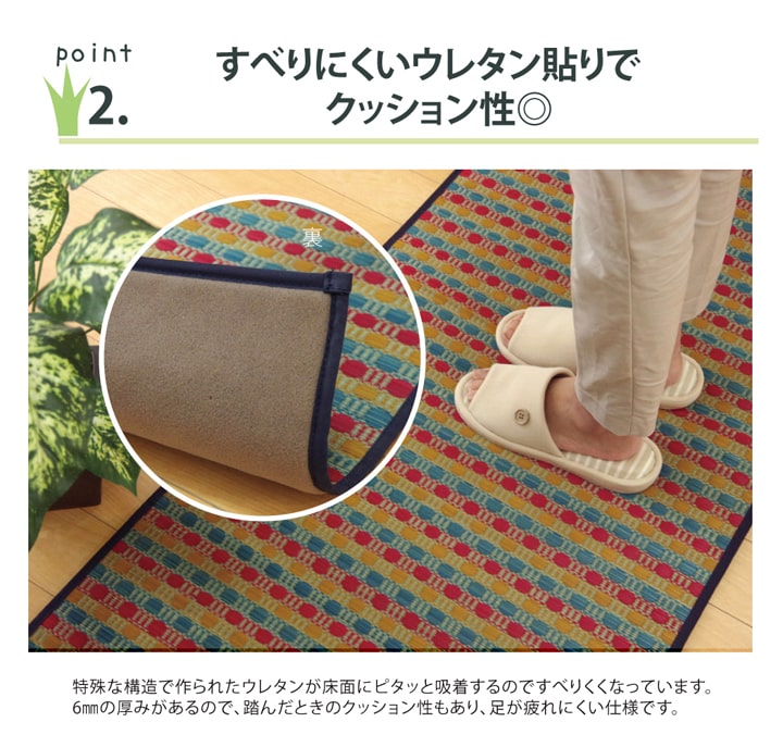 キッチンマット Fドロップ GN 80X240 80×240cm ラグマット カーペット ラグ 絨毯