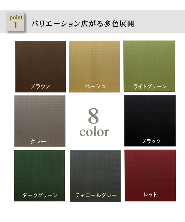 置き畳 プラード 半畳 CGY 70X70 70×70×1.7cm ラグマット カーペット ラグ
