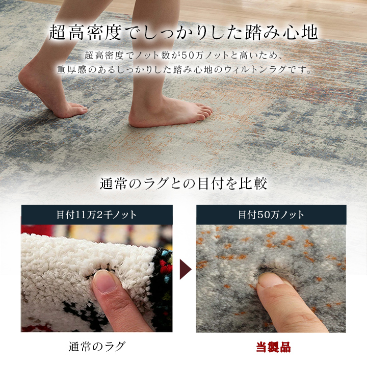 ロマネ カーペット 絨毯 ウィルトン ウィルトン織 ラグ デザインラグ