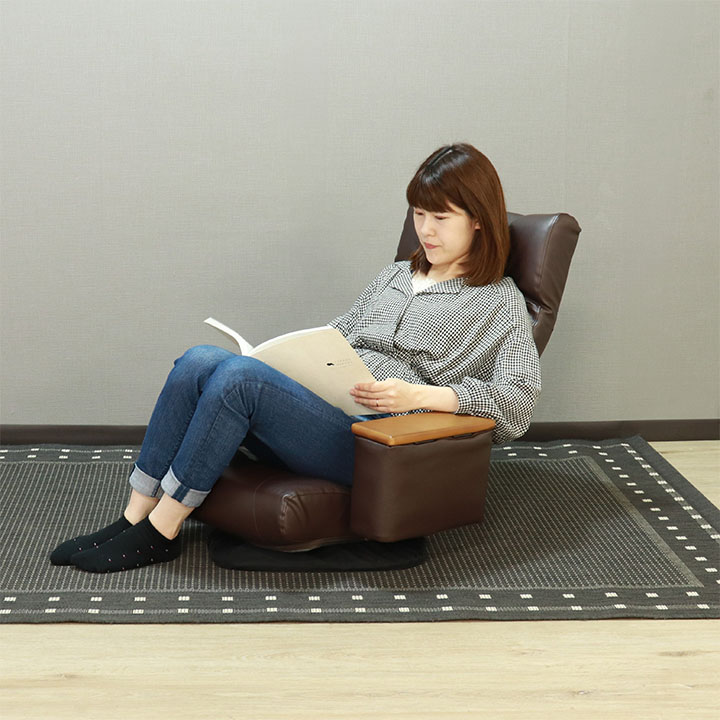 回転座椅子 アカネ 69×64-118×78(座面高20）cm【平インテリア